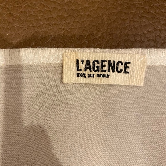 L’AGENCE 100% SILK TANK w/silver dots detailing - Picture 5 of 8